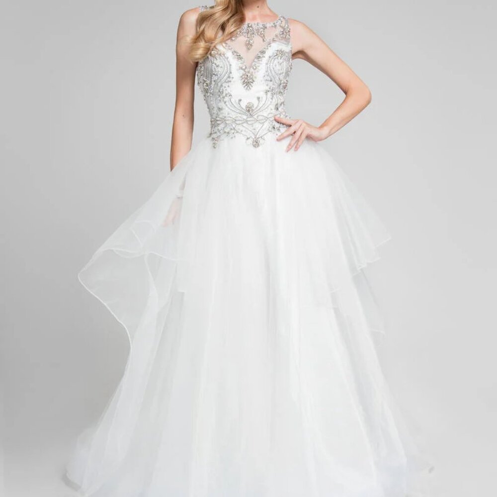 TERANI COUTURE 2 BRIDAL PROM PAGEANT DRESS FORMAL GOWN 1711P2828  $800 NWT